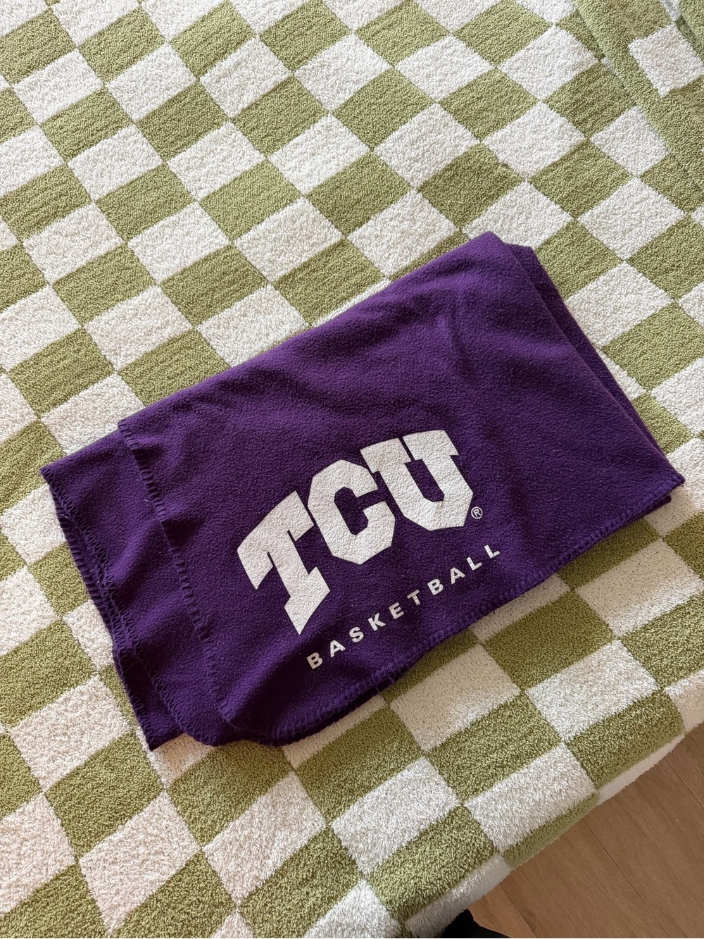 TCU Basketball Throw Blanket